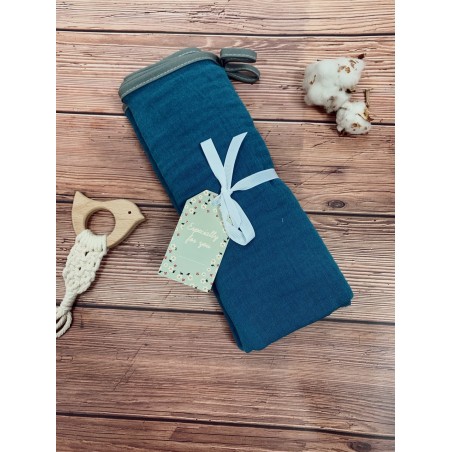 Kocyk Muślinowy 100x75 deep blue