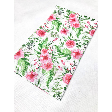 Pielucha pieluszka tetrowa 70*80 garden różowy