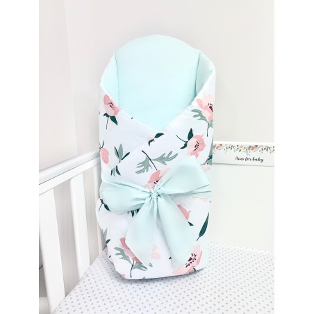 ROŻEK BECIK USZTYWNIONY WIĄZANY KOLEKCJA SUMMER POPPIES mint