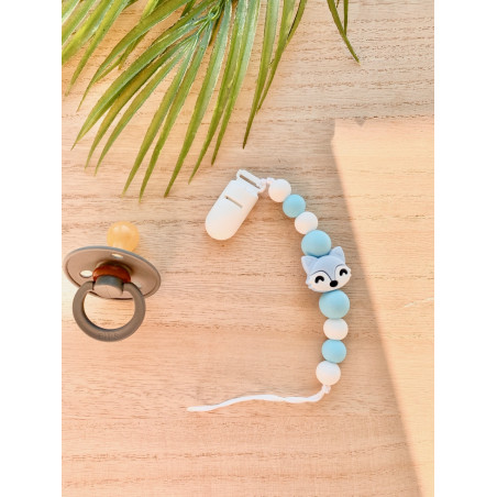 Zawieszka/ łańcuszek do smoczka Fox blue