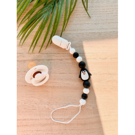 Zawieszka / łańcuszek do smoczka penguin Black