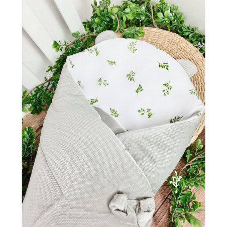 Becik /rożek Bear velvet Boho collection leafs