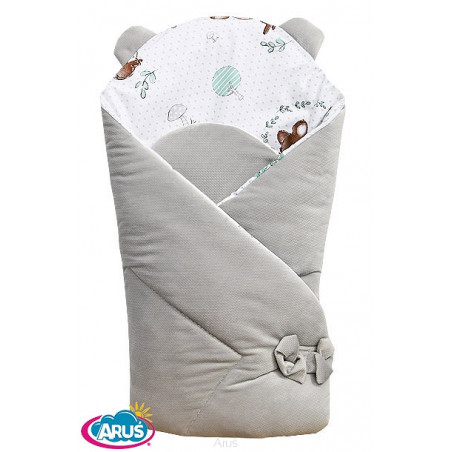 Becik /rożek Bear velvet Nature&Flowers collection Bambi leafs brown