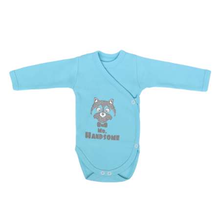 Body niemowlęce kopertowe 100% bawełna Blue Fox