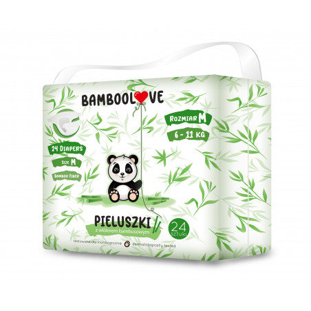 Pieluszki jednorazowe rozm. M (6-11 kg) 24 szt. BAMBOOLOVE