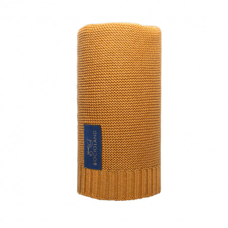 BOCIOLAND Kocyk bambusowo-bawełniany PARIS Musztarda