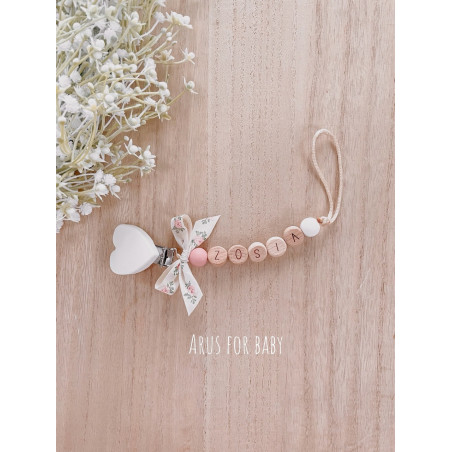 Personalizowana zawieszka do smoczka Arus Accesories Roses white