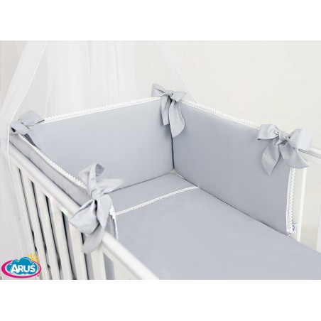 2 el. Pościel do łóżeczka 120x90 "Lace" popiel