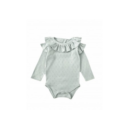 Body z dzianiny ażurowej mięta