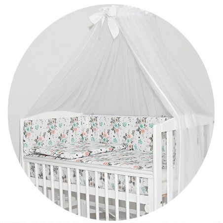 8 el. Pościel do łóżeczka Tobiasz (summer roses white)