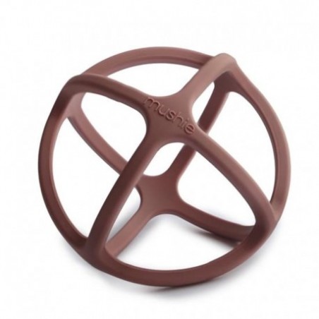 Mushie - Gryzak sensoryczny 3D silikonowy BALL Woodchuck