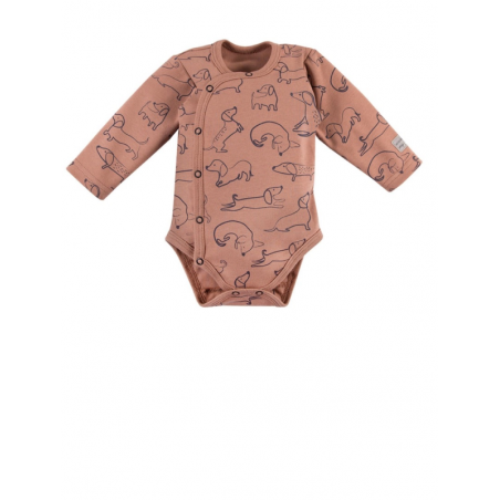 Body chłopięce rozpinane LAZY DAYS brązowe