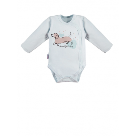 Body chłopięce rozpinane LAZY DAYS niebieskie