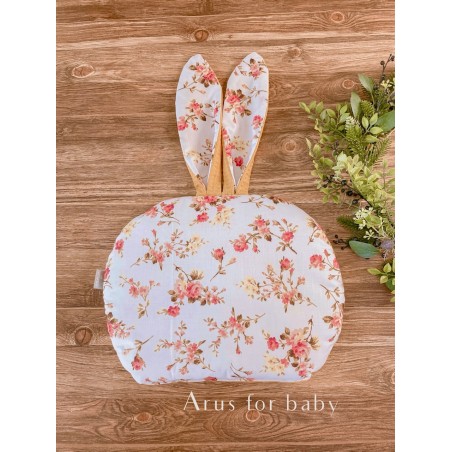 Poduszka bunny dwustronna wafelek Romantic Roses mustard