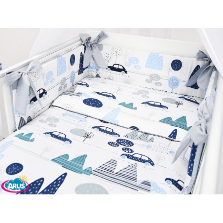 2 el.Pościel do łóżeczka 120x90 dwustronna "Little Boy" (Scandi Mountains +grey)