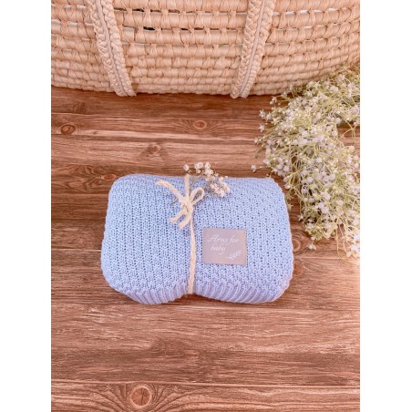 Aruś Kocyk bambusowo-bawełniany Mia niebieski pastelowy