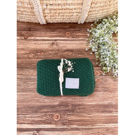 Aruś Kocyk bambusowo-bawełniany Mia butelkowa zieleń