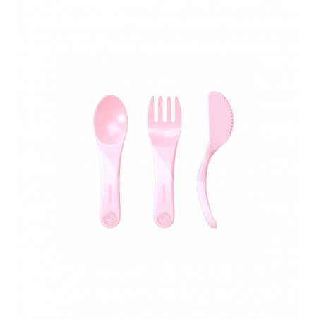 Twistshake Zestaw Sztućców Dziecięcych 3 szt., 6m+, Różowe
