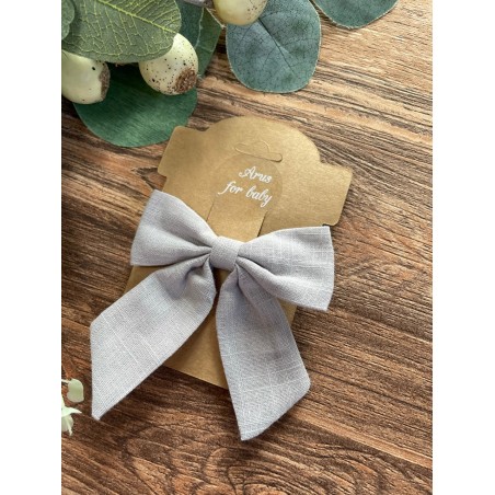 Spinka do włosów muślinowa Arus Accessories jasny szary