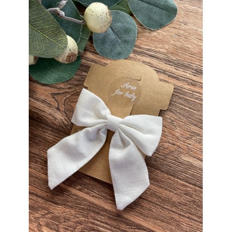 Spinka do włosów muślinowa Arus Accessories śmietankowa