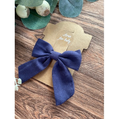 Spinka do włosów muślinowa Arus Accessories granatowa