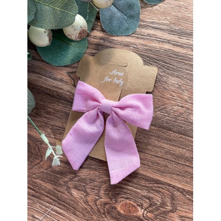 Spinka do włosów muślinowa Arus Accessories różowa