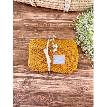 Aruś Kocyk bambusowo-bawełniany Mia musztardowy