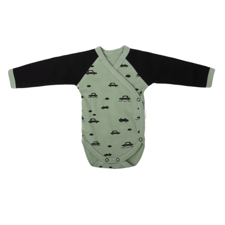 Body niemowlęce kopertowe BLACK CARS BD6827