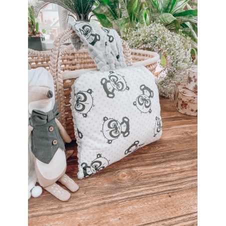 PROMOCJA Poduszka zajączek minky pandy + szary