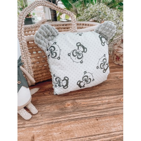 PROMOCJA Poduszka miś minky pandy + szary