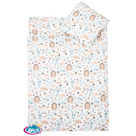 5 pościel do przedszkola 80*220 z workiem (jeżyki beżowe)