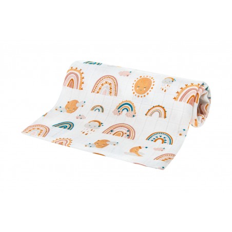 Pieluszka Bambusowa 75x75 Tęcza