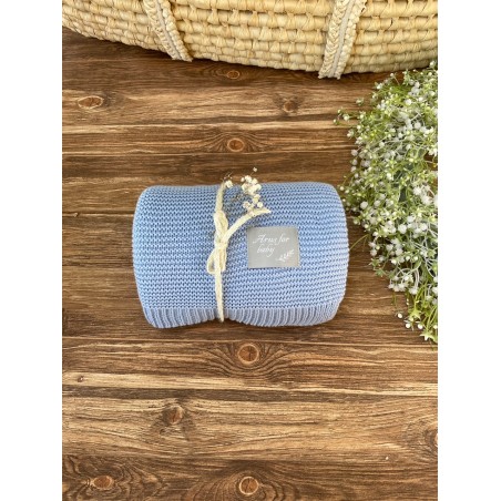 Aruś Kocyk bambusowo-bawełniany Nela błękitny