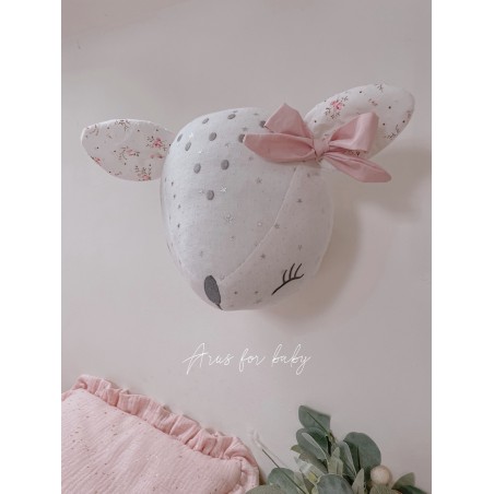 Dekoracja muślinowa Sarenka handmade stars biała