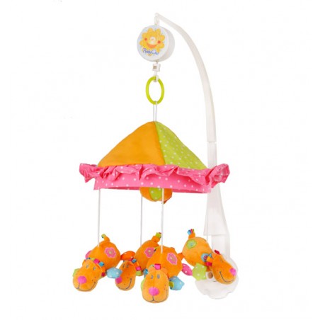 BabyOno karuzela pluszowa z pozytywką i baldachimem (1262)