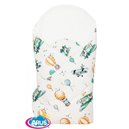 Rożek becik usztywniony zapinany na rzep (lis w samolocie)