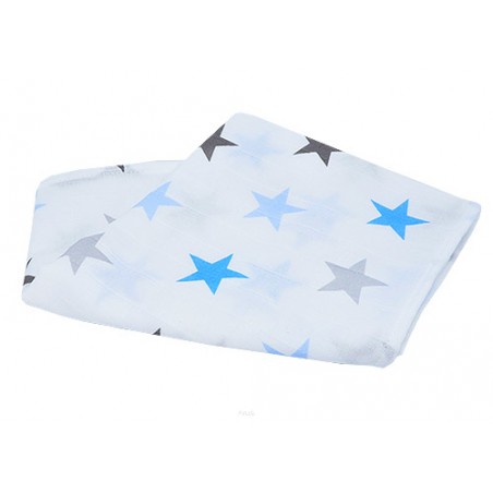 Pieluszka pielucha muślinowa (gwiazdki niebieskie)