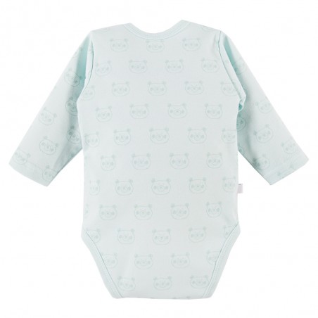 EEVI Body dziecięce z długim rękawem w misie miętowe