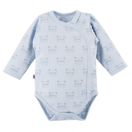 EEVI Body dziecięce rozpinane w misie niebieskie