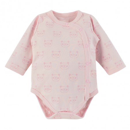 EEVI Body dziecięce rozpinane w misie różowe